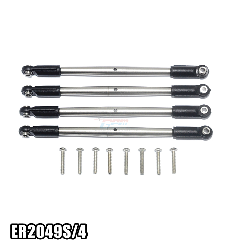 1/10 TRAXXAS E-REVO 2.0 86086-4 STAINLESS STEEL FRONT/REAR SUPPORTING TIE ROD-SET ER2049S/4